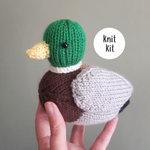 Mallard duck knit kit - Beneduck Cumberquack - knit a cute duck knitting kit gift with free button badge! Benedict Cumberbatch