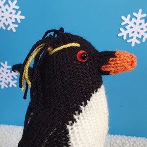 Penguin knit kit all you need to knit a cute penguin Alan the Rockhopper Penguin knitting kit gift image 5