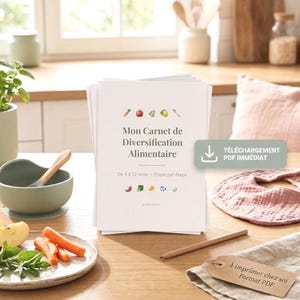 Registro di introduzione degli alimenti per bambini in formato PDF da stampare | Diario 4-12 mesi | Tracciatore di introduzione degli alimenti | 28 pagine