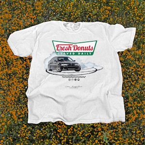 Fresh Donuts Served Daily, BMW E46 Drift Shirt, Car Guy Gift, 100% Cotton Comfort Colors, Car Shirt, Racing Car Shirt, Gift For Boy, No AI