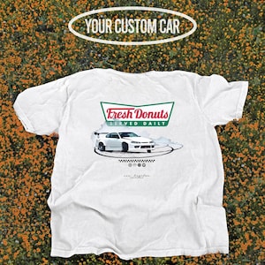 Custom Fresh Donuts Served Daily, Custom Car Shirt, Car Guy Gift, 100% Cotton Comfort Colors, Car Shirt, Personalized Car Tshirt Gift, No AI