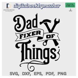 Papa Fixer aller Dinge SVG PNG | Lustiges Vatertags-Shirt | Handwerker Cricut Design