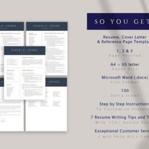 Professional Resume Template: Clean, ATS Friendly CV (MS Word, Apple Pages)