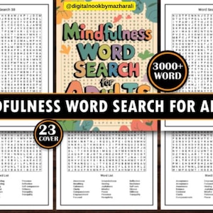 eBook di ricerca di parole calmanti: puzzle di consapevolezza per alleviare lo stress, meditare ed esercitare il cervello