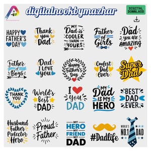 Father&#39;s Day Sublimation PNG Bundle: Dad Shirt Designs (Digital Download