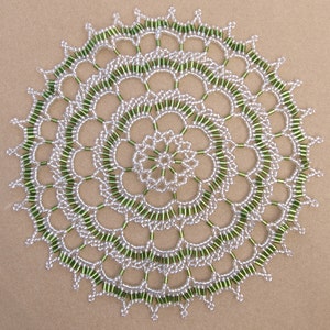 Scalloped Lace Doily Beadwork Pattern/Tutorial Instant Download image 2