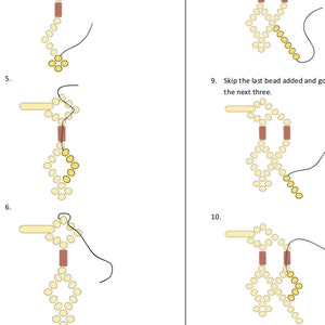 Daggers Necklace Beadwork Pattern/Tutorial Instant Download image 4