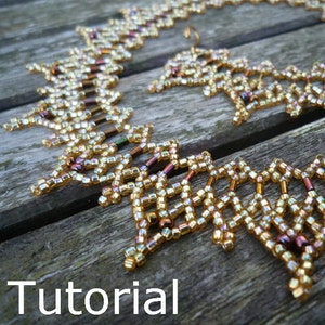 Daggers Necklace Beadwork Pattern/Tutorial Instant Download image 1