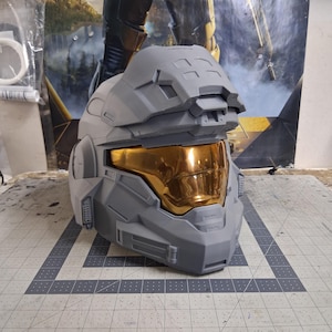 Halo reach noble 6 (Mark VB) Raw DIY 3D printed Life-size fan made helmet