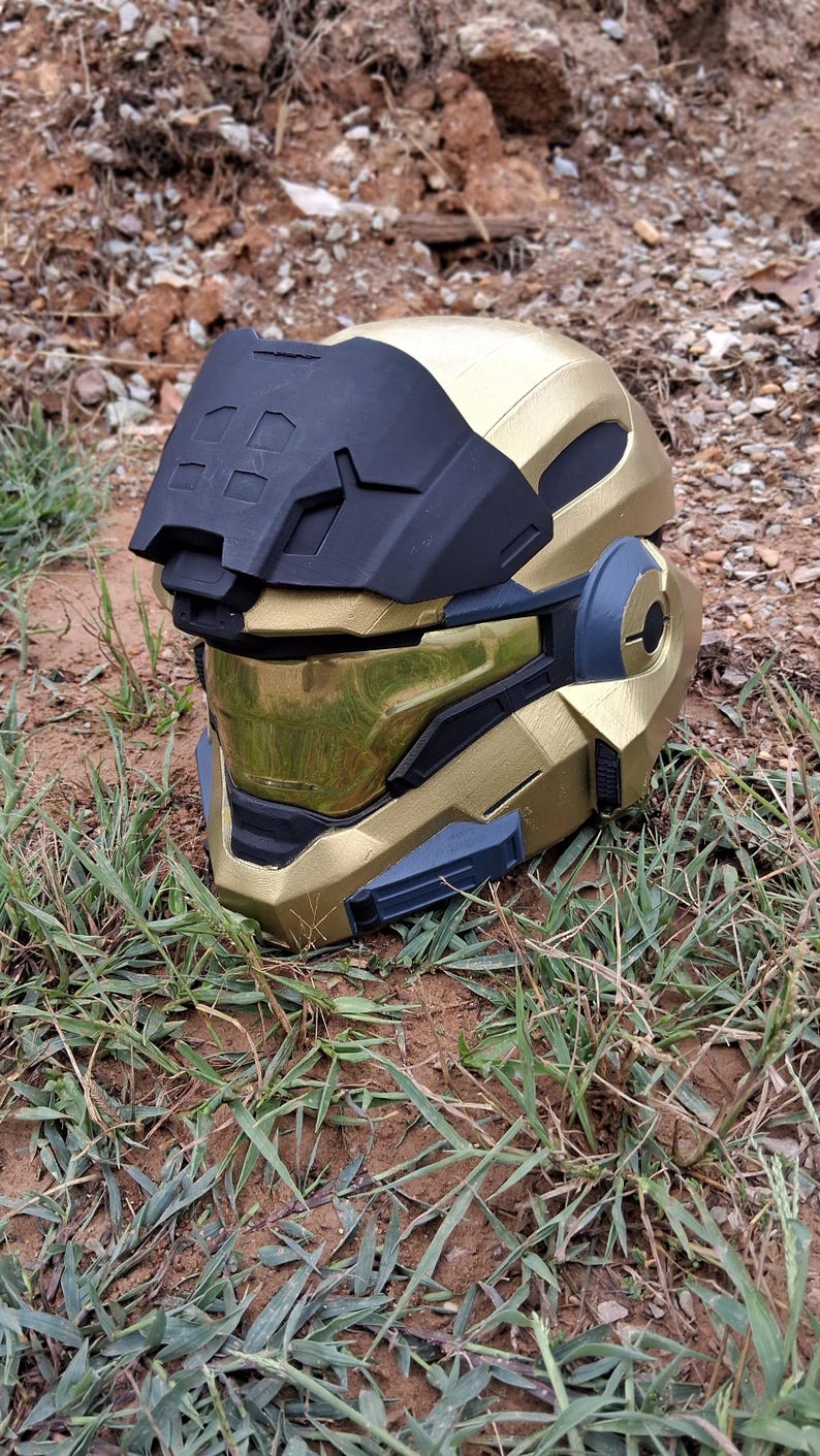 Halo Reach Noble 6 (Mark VB) 3D printed Life-size fan made helmet image 4
