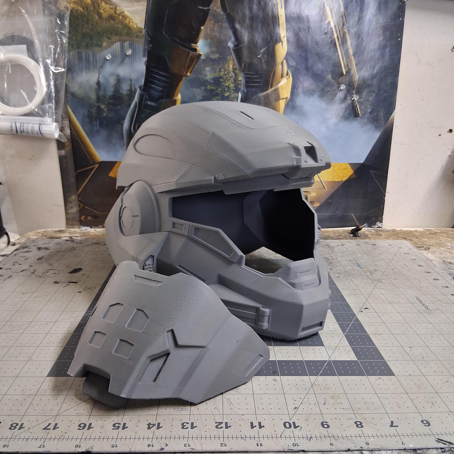 Halo Reach Noble 6 (mark VB) Raw DIY 3D Printed Life-size Fan Made ...