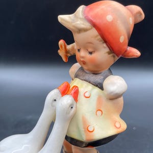 Hummel Goebel Figurine “Goose Girl”, TMK-2, HUM 47 3/0, Girl with Geese, Made in West Germany