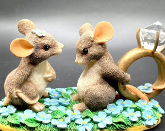 Charming Tails Mouse Proposal, ‘I Have a Question for You’ Figurine by Fitz and Floyd, 1996, NIB”