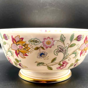 Vintage Minton Haddon Hall Serving Bowl: Fine Bone China Floral Chintz, 1960s