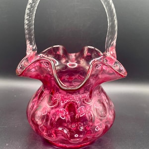 Fenton glass basket - Etsy 日本