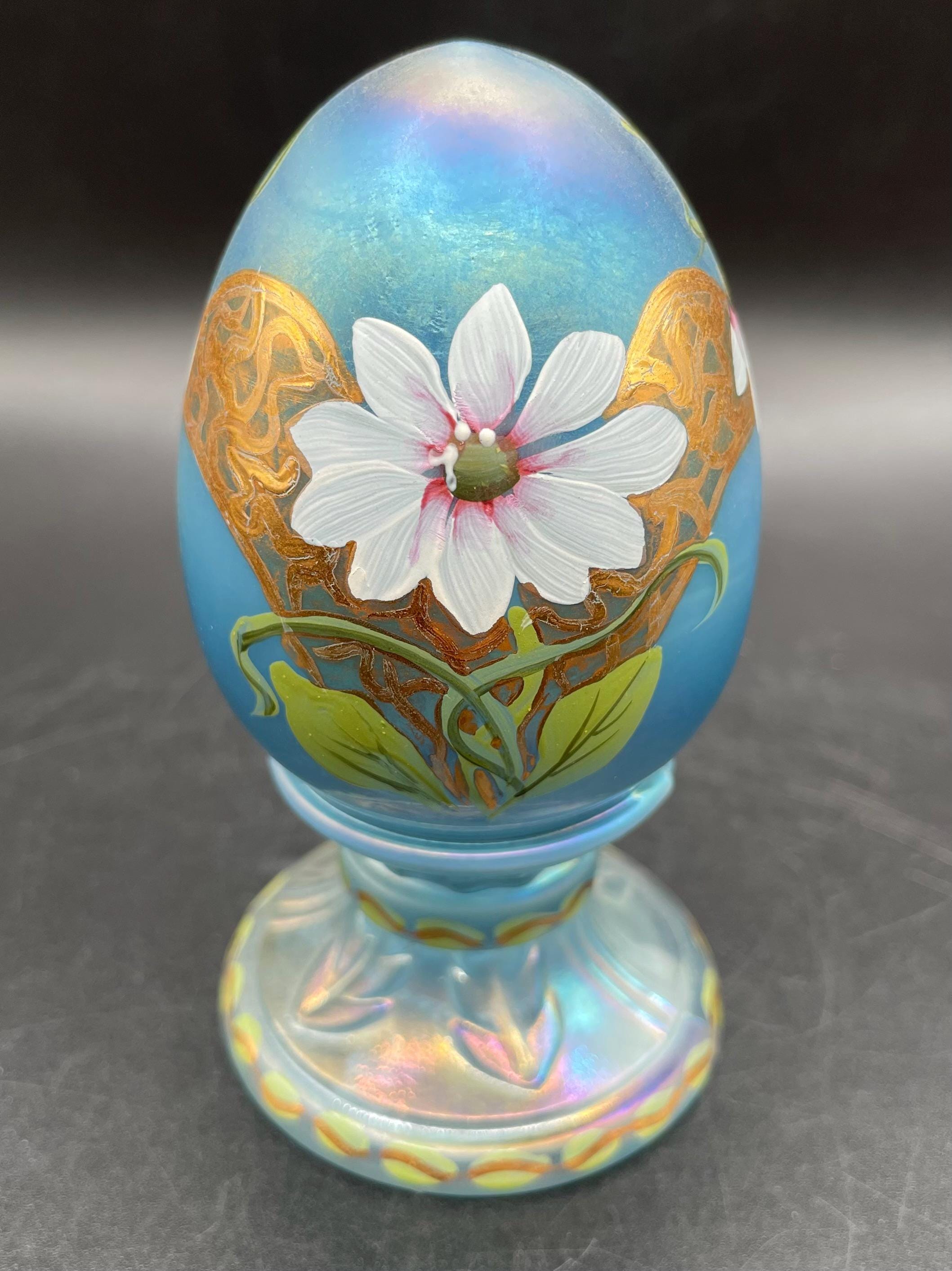 Hand Painted Fenton Egg - Etsy