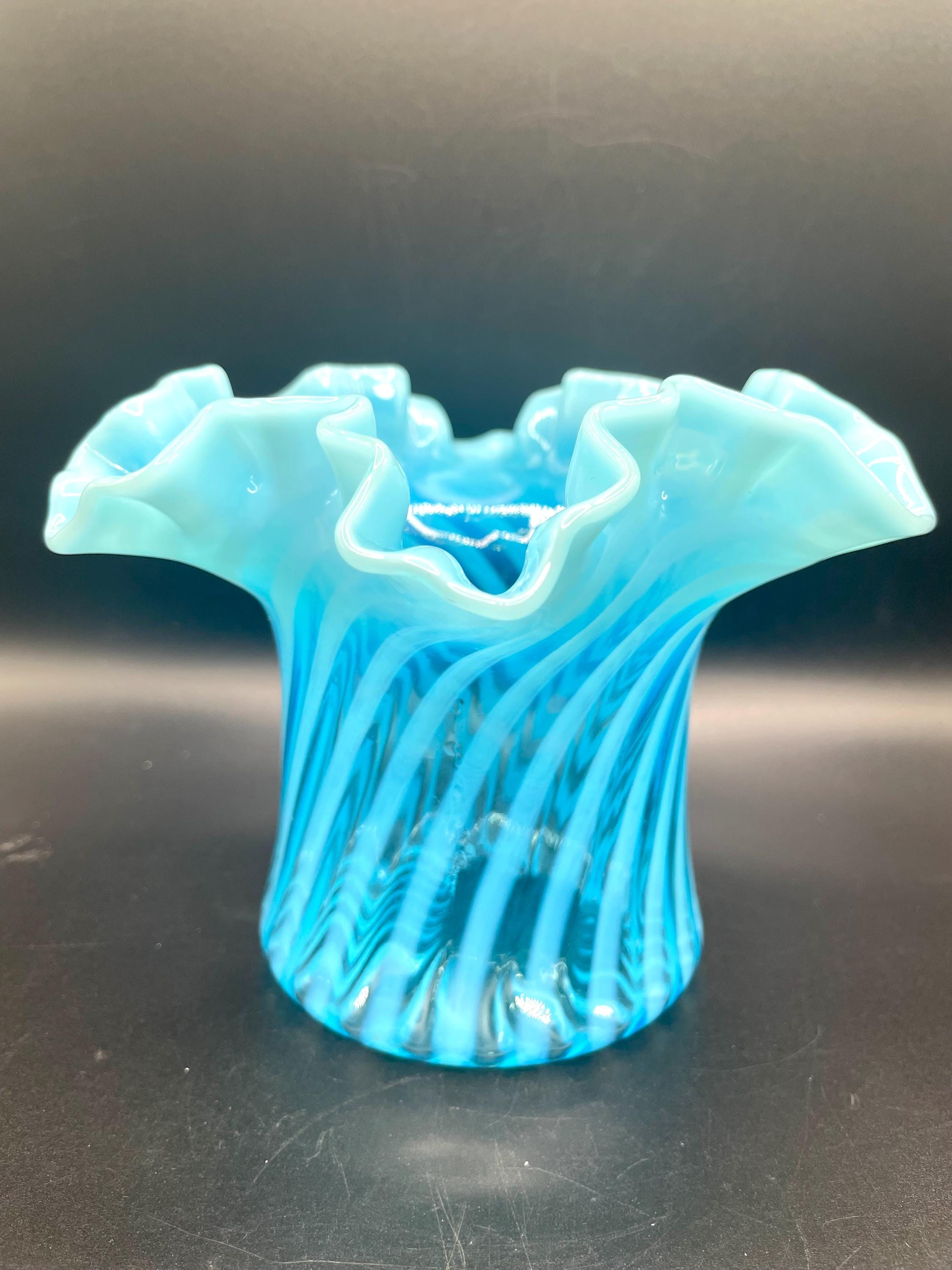 fenton opalescent ビンテージ　ガラス製 花瓶 Fenton Opalescent - Etsy