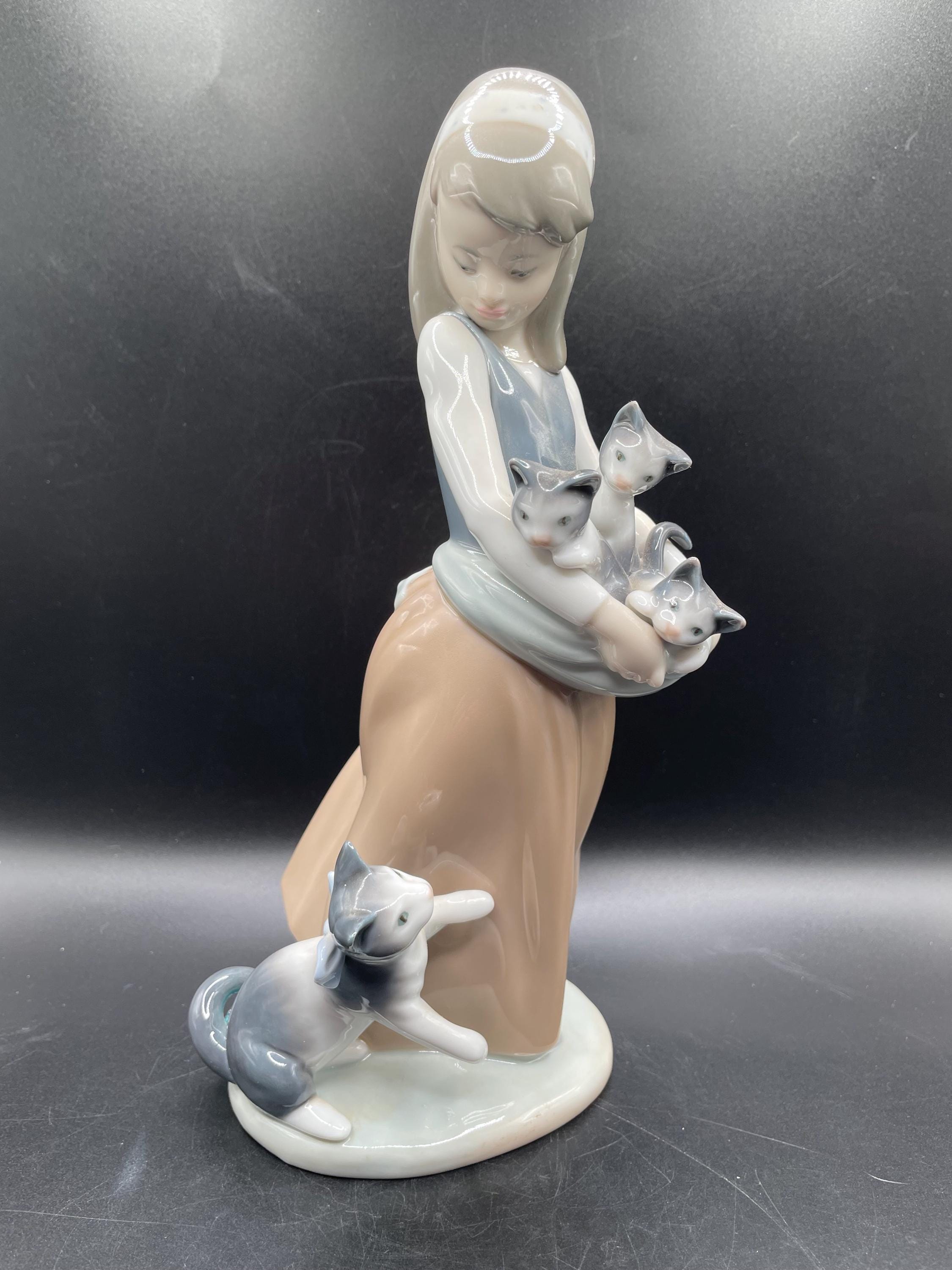 Lladro Cat Figurine - Etsy