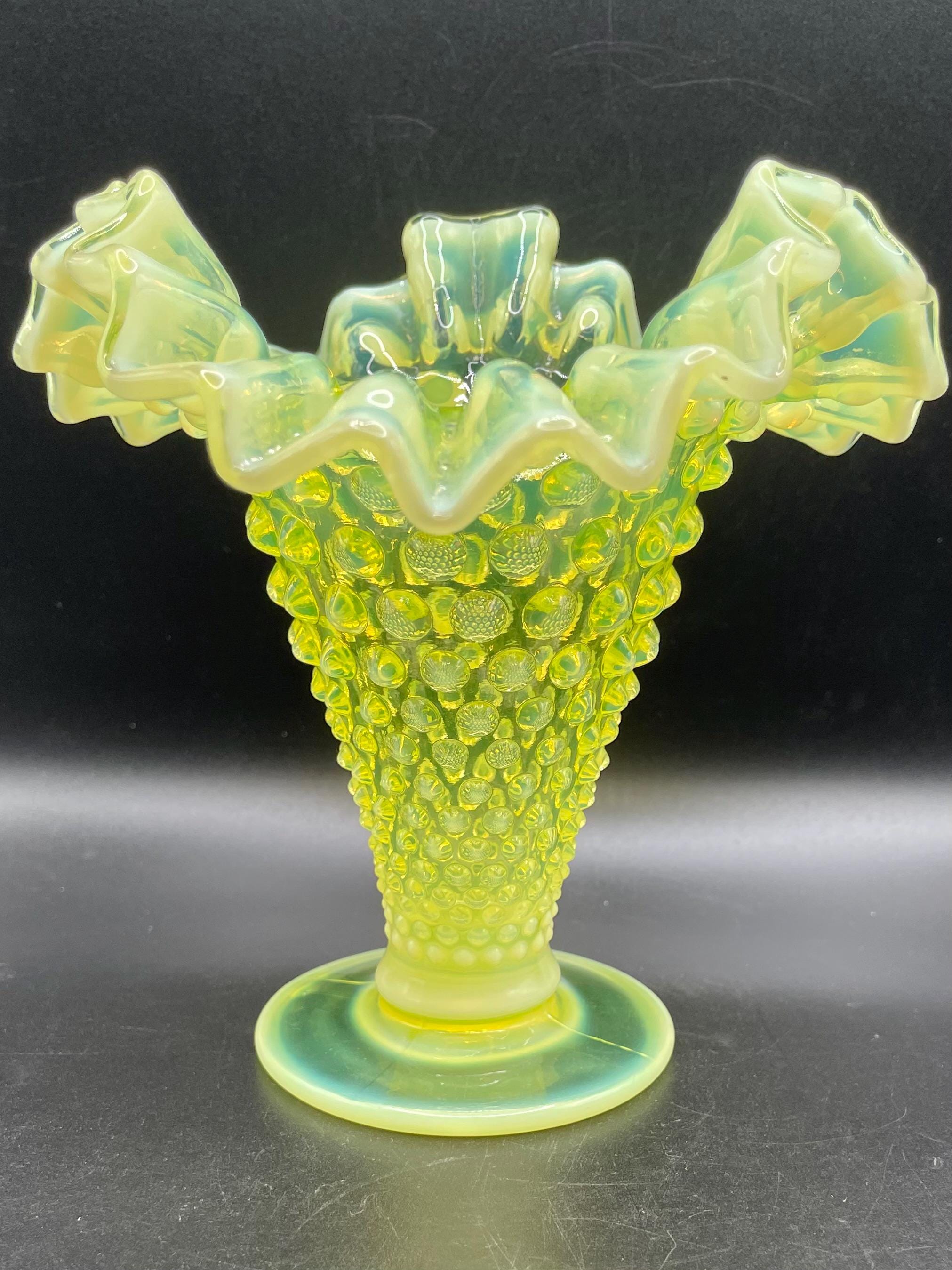 Fenton Uranium Vase - Etsy