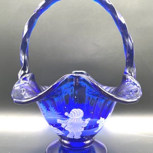 Fenton 1993 手描き冬の風景皿 Fenton Winter Scene - Etsy