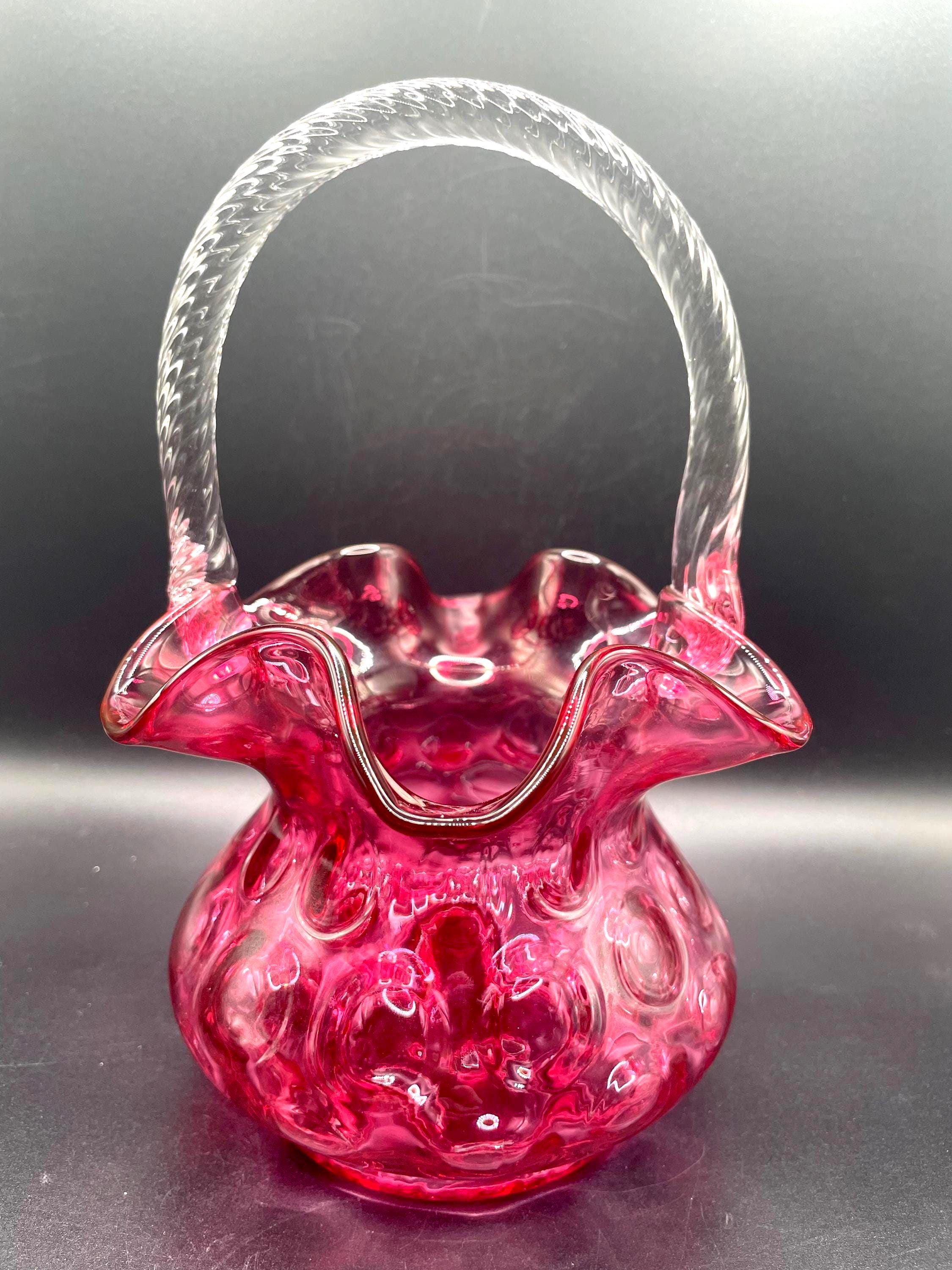 Fenton glass basket - Etsy 日本