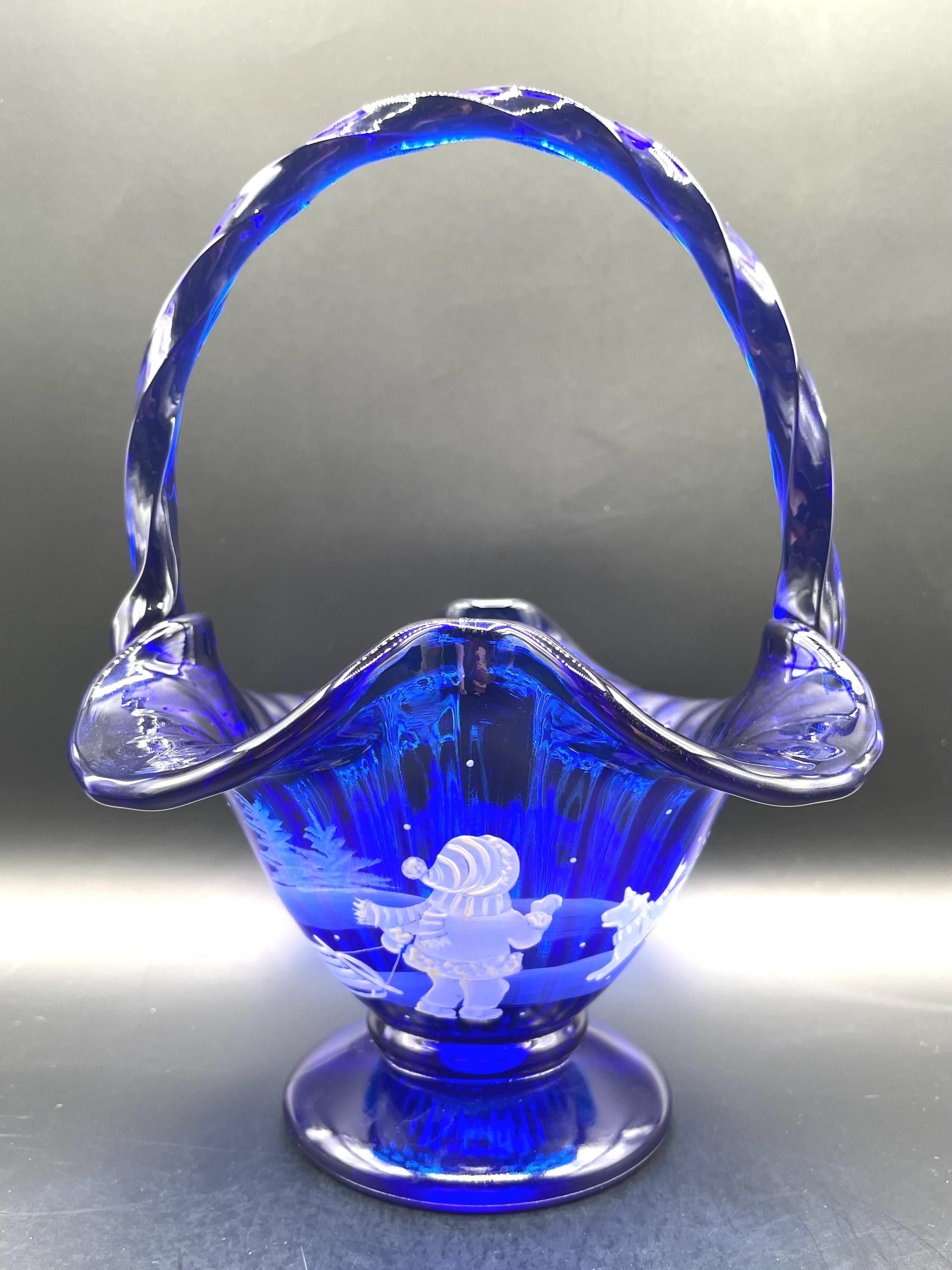 Fenton 1993 手描き冬の風景皿 Fenton Winter - Etsy