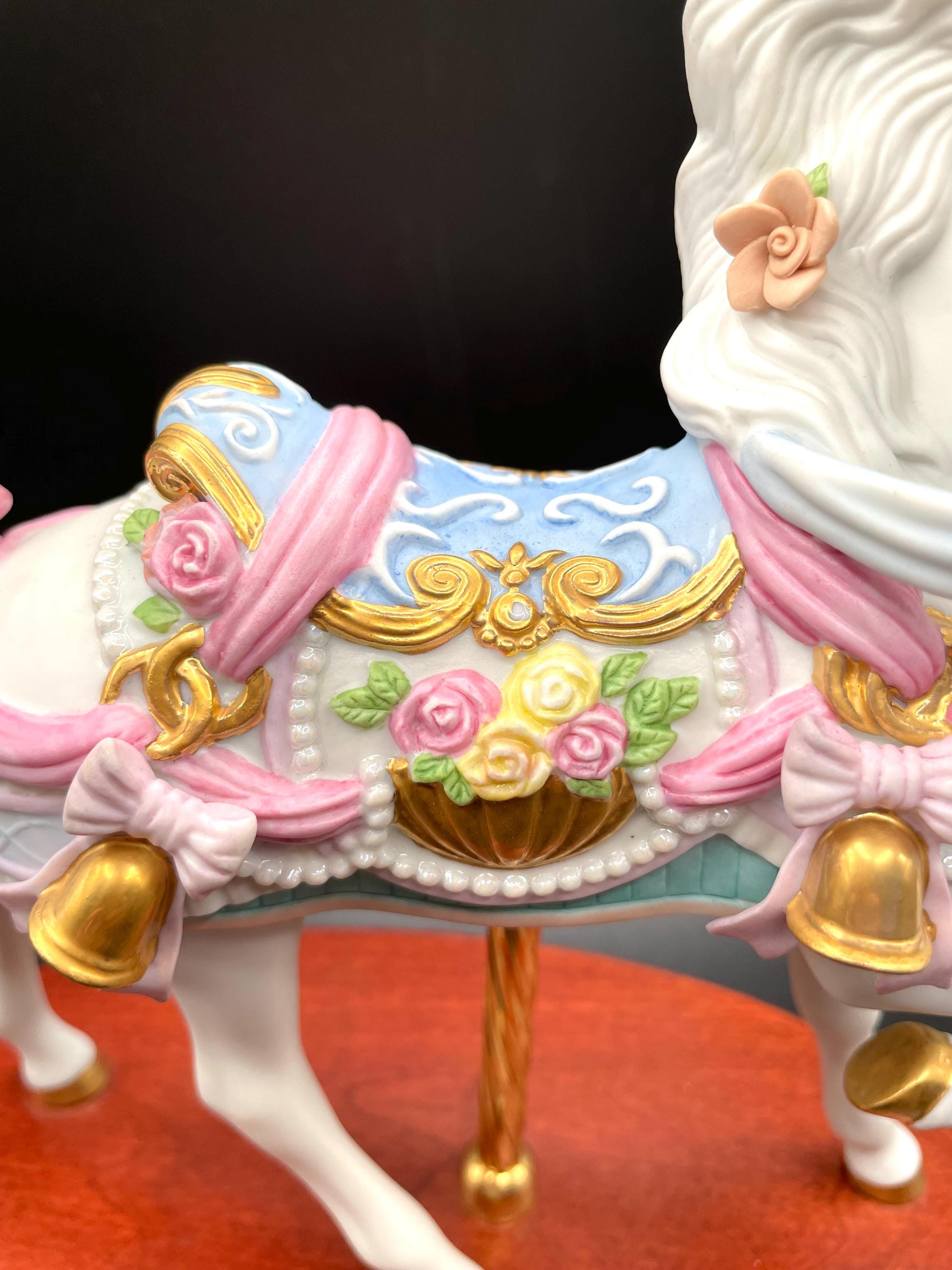 Lenox “romance” Carousel Horse Figurine. Limited Edition, 22K Gold