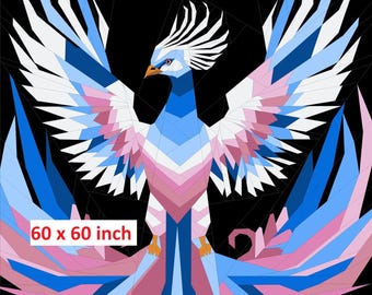 Phoenix Quilt Pattern: Becoming FPP, 60in Square (PDF Pattern)