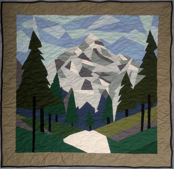 Mountain Hike FPP Quilt Pattern: 40in Foundation Paper Piecing (PDF Download)