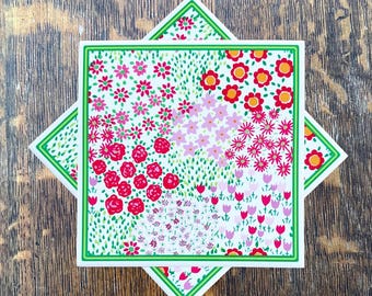 Pink Garden Drink Coaster