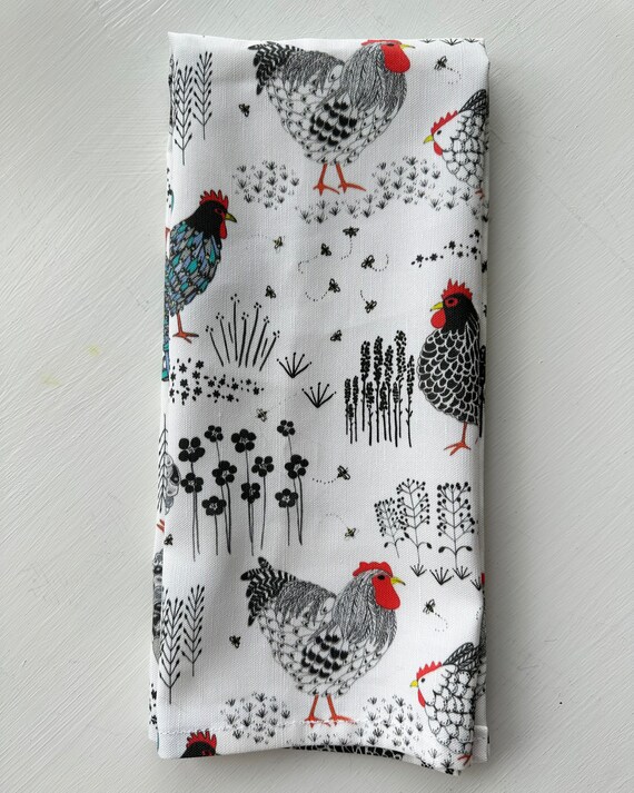 Strofinaccio Da Cucina Con Galline – 100% Cotone, 48x71 Cm, Prodotto Nel Regno Unito, Gift Base