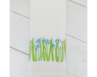 Blue Iris Tea Towel