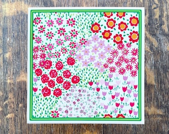 Pink Garden Trivet