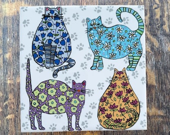 Fancy Cats Trivet