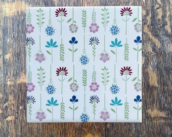 Happy Flowers Trivet