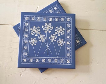 Queen Anne's Lace Ceramic Drink Coaster