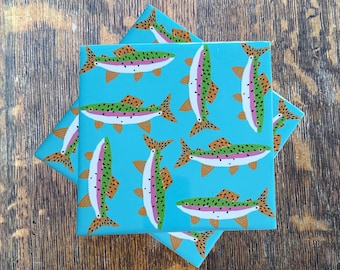 Rainbow Trout Drink Coaster