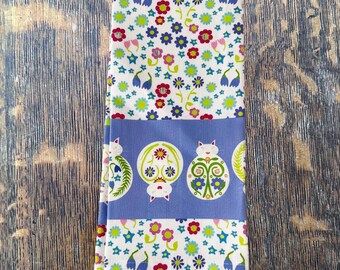 Flower Cats Tea Towel