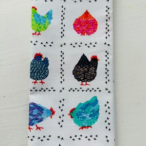 Chicken Parade Tea Towel