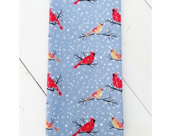 Cardinals in Snow Tea Towel