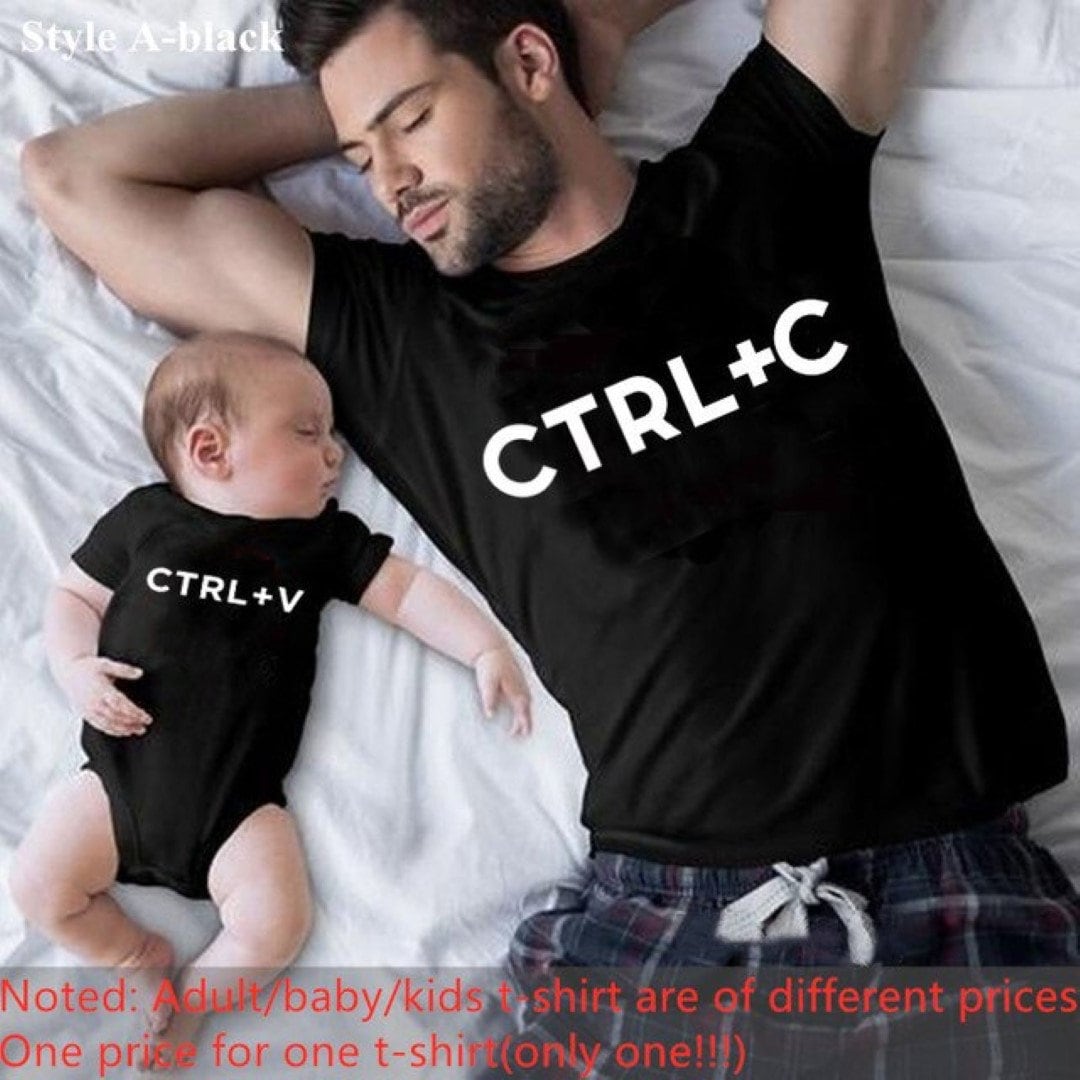 Clothing Unisex Kids Clothing Bodysuits gift baby boy and baby girl gift dad and baby match CTRL C & CTRL V matching father baby gift set dad gift 
