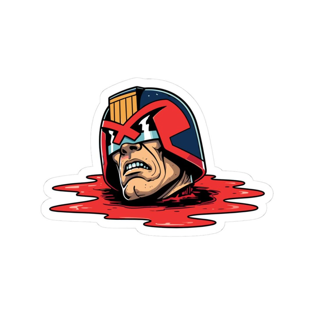 Sticker Dredd DECAPITATED JUDGE DREDD Sticker Kiss-cut Vinyl Sticker for Laptop ...
