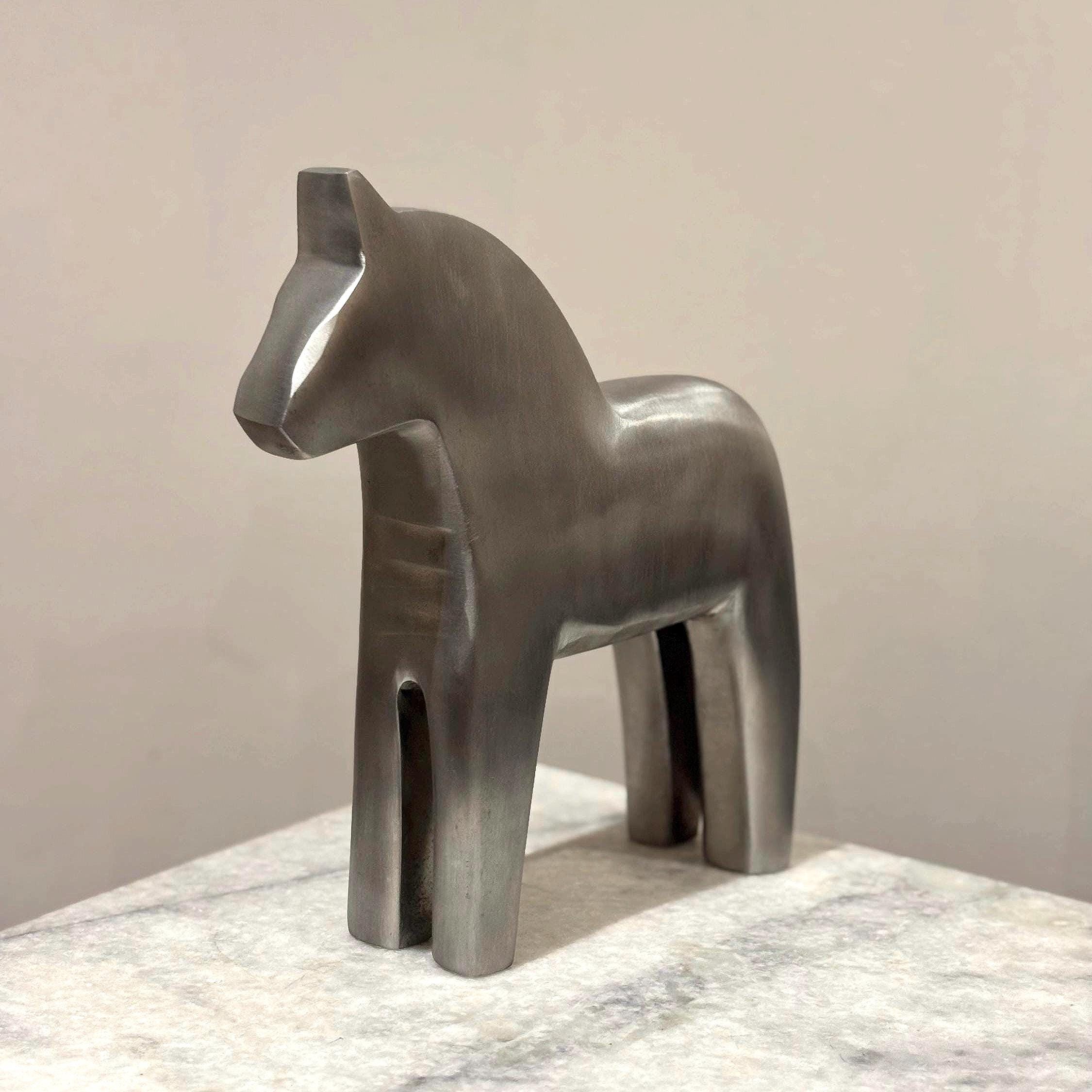 Vintage 1990s IKEA Dala Horse: Scandinavian Aluminum Figurine