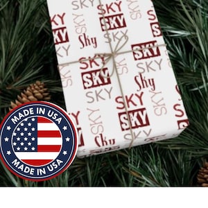 Personalized Name Wrapping Paper | Custom Gift Wrap with Name | Holiday, Birthday, Baby Shower, Wedding Gift Wrap