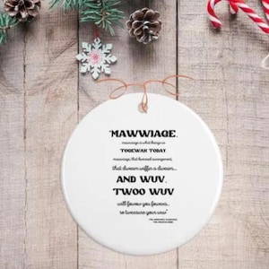 Adorno de boda — Divertido regalo de boda de la Princesa Novia, recuerdo navideño para los recién casados