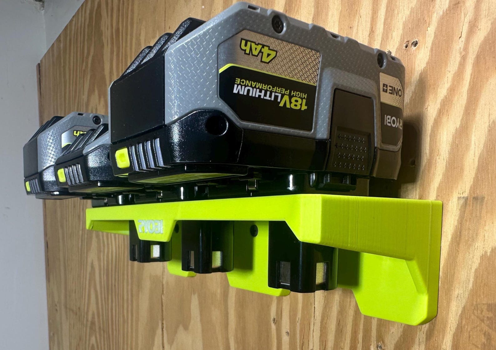 RYOBI One+ 18V 3-bay Battery Rack Wall Mount - Etsy
