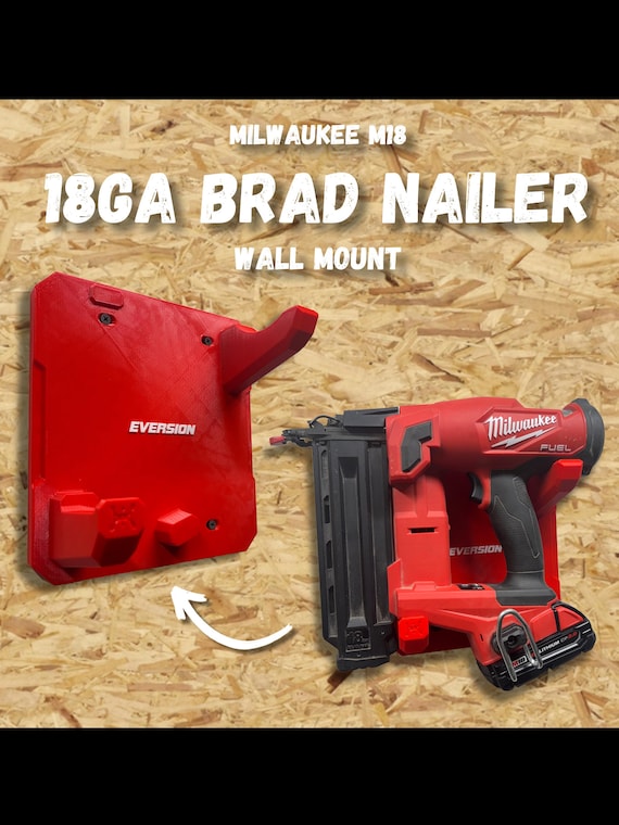Milwaukee M18 18-Gauge Brad Nailer Compatible Wall Mount Hanger (for #2746-20)