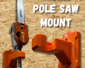 Soporte de pared compatible con el accesorio para motosierra de pértiga STIHL Kombi (para el modelo Kombi HT-KM)