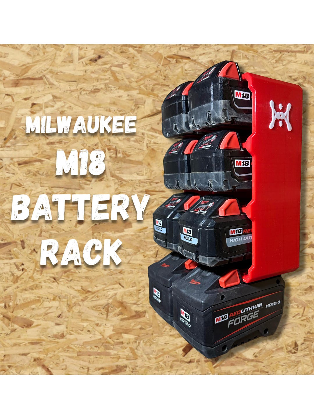 Milwaukee M18 Battery Rack Wall Mount - Etsy