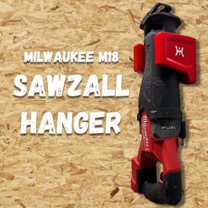 Milwaukee M18 Sawzall Compatible Wall Mount with Twist Lock
